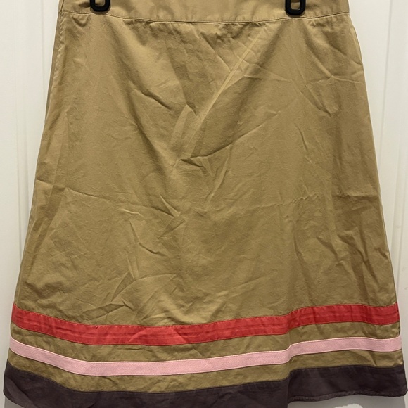 Merona A-Line Skirt with Pink and Dark Brown Stripes - Picture 4 of 7